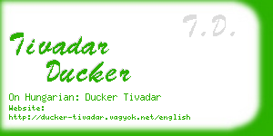 tivadar ducker business card